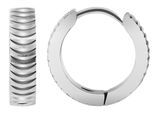 Paar Creolen Adelia´s "Damen Creolen Aus Poliertem Edelstahl Ø 12 Mm", Silber, Ohrringe, Damen, Damen, Edelstahl