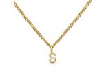 Kette Mit AnhäNger Orolino "Gold 375 Mit AnhäNger 42/45Cm Lang Buchstabe S", Gelb, Halsketten, Damen, 42/45Cm, Gold, L: 45 B: 5Mm, GläNzend, B:5Mm