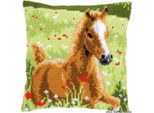 Cuscino A Punto Croce Vervaco "Foal"", Schema Di Ricamo Pre-Disegnato"