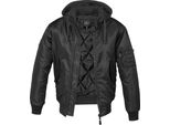 Brandit - Giacca Con Cappuccio MA1 Bomber Nero - 3XL
