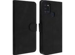 Avizar, Custodia Flip Stand Custodia A Portafoglio E Funzione Stand Per Samsung Galaxy A21S, Nero