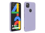 Custodia Semirigida In Silicone Per Google Pixel 4A, Soft Touch - Viola