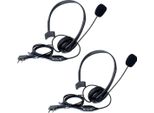 Retevis Cuffia A 2 Pin Con Trasmettitore Cuffia Radio Bidirezionale Con Microfono Ptt Regolabile Compatibile Con Trasmettitore RT24 RT21 RT22 RT27 RT5 RT7 BFUV-5R BF-888S Kenwood (2 Pezzi)