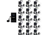Retekess T130-T131 Sistema Di Guida Turistica Senza Fili, Sistema Di Interpretazione Audio 99 Canali 60M Per Musei, Visite Guidate, Visite In Fabbrica (1 Trasmettitore 15 Ricevitori)