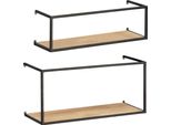 Wenko Set Di 2 Mensole Da Parete Geo Soggiorno Cucina Bagno Corridoio Mobili Scaffali Stile Loft