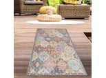 Tappeto Orientale Da Esterno Per Il Soggiorno, Ornamenti Colorati Dimensioni - 80 X 300 Cm