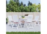 Vidaxl Cuscini Per Sedie Da Giardino 6 Pz. Tessuto Oxford 50X50X3Cm Con Motivo A Scacchi Rossi
