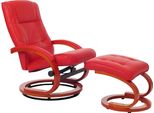 Poltrona Tv Poltrona Relax Pescatori, Similcuoio, Con Sgabello ~ Rosso