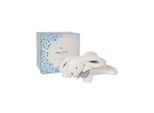 Set Regalo Doudou - Coniglio Di Peluche Con Pompon Bianco 25 Cm