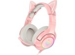 Onikuma K9 Cuffie Da Gioco Stereo Con Microfono Per Pc / PS4 / Xbox One, Rosa