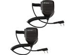 Retevis Microphone 2Pin, Microfono Portatile Con Altoparlante Compatibile Con RT24 RT27 BF-888S BF-UV 5R Kenwood Two-Way Radio (Confezione Da 2)