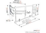 Elite TVM5645W Di Vogel Inclinazione Di 20° E Rotazione Di 180°. Supporto A Parete Per Tv 40-77" (102-195 Cm)"
