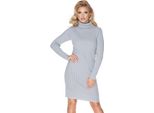 Peekaboo Abito Da Donna In Maglia Con Dolcevita Dorog Grigio Universale