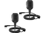 Retevis RS114 Altoparlante Radio Microfono Palmare 2 Pin IP54 Impermeabile Compatibile Con Radio Retevis RT24 RT27 RT22 RT81 RT1 RT28 BF-88E BF-888S Tyhbelle Kenwood (2Pcs)