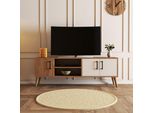 Skye Decor, Exxen - 1584, Mobile Tv, Rovere, Piano In Melamina, 150 X 34 X 52 Cm