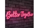 Opviq, Better Together - Pink, Strisce Led, Rosa, Strisce Al Neon Flessibili, 84 X 16 X 2 Cm