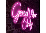 Opviq, Good Vibes Only 2 - Rosa, Strisce Led, Rosa, Strisce Al Neon Flessibili, 37 X 62 X 2 Cm