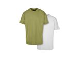 Urban Classics TB1778A | Maglietta Oversize Pesante Da Uomo - 2 Pezzi - Colore: Newolive+Bianco - Taglia: S