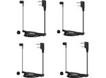 Retevis Auricolare Radio In-Ear Con Microfono, Ptt, Cornetta A Bobina Retrattile, Compatibile RT24, RT27, RT22, RT622, RT617, RT618, RT619, Radio, 2 Poli, Walkie-Talkie (4 Pezzi)