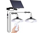 Lampade Solari Per Esterni, Luce A Sospensione Solare A Led Con Telecomando, Luce A Sospensione Solare Da Giardino Con Pannello Solare Da 1500Mah E Testa Della Lampada Da 300Lm, Colore Della Luce: Bianco, 2 Lampade