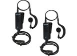 Retevis Cuffie Con Cancellazione Del Rumore A 2 Pin, Auricolari Walkie-Talkie, Auricolari Walkie Talkie G-Form (2 Pezzi)