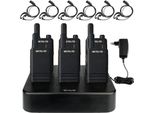 Retevis RT622P Walkie Talkie Per Adulti, Radio Ricaricabile Con Caricatore A 6 Vie, 1620 Mah Walkie Talkie Vox Ultrasottile Per La Scuola