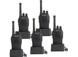 Retevis RB668 Radio, Walkie Talkie Professionale Ricaricabile Da 1200 Mah, Allarme Di Emergenza PMR446, Torcia Led Squelch, Walkie Talkie A Mani Libere Per Adulti (Nero, 5 Pezzi)