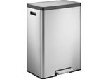 Eko - Pattumiera A Pedale Ecocasa 2 45 Litri - Acciaio Inox Plastica - Acciaio Inox Opaco