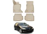 2010-2013 Bmw Serie 5 F11 Touring Tappetini Tpe Beige 4 Pz
