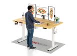 Sanodesk Scrivania Regolabile In Altezza 160X60Cm Elettrica Con 4 Funzioni Di Memoria, Protezione Anticollisione, Portata 70Kg, Con Ganci E Contenitore (Acero)