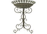 Moritz Bird Bath Bird Bath Leaf Wreath Decorato Stand Water Bowl 68.5Cm Bird Bath Water Trough Garden Frost-Proof