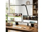 Lampada Da Scrivania A Led Dimmerabile A Doppia Testa, 24W 74Cm Lampada Da Scrivania Fissabile Con Funzione Di Memoria Timer, Lampada Da Scrivania Lampada Da Posto Di Lavoro Lampada A Luce Diurna