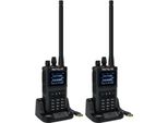 Retevis C1 Walkie Talkie A Lungo Raggio, Radio Dual Band Impermeabile IP67 Riduzione Del Rumore Allarme Di Emergenza Chiamata Di Gruppo 1800Mah Tipo C, Walkie Talkie 2X