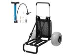 Carrello Da Spiaggia Carrello A Mano Carrello Per La Sabbia - Carrello Da Spiaggia Pieghevole In Alluminio - Altezza Regolabile 685-1135 Mm - Portata 74,84 Kg - Robusto Carrello Da Trasporto Per La Spiaggia