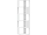 Syfax™ Libreria Angolare 5Ripiani Bianca 50X50X179Cm Legno Multistrato