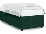 Vidaxl Struttura Letto Senza Materasso Verde Scuro 80X200 Cm Velluto