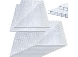 Jopassy 10X Lastre In Policarbonato A Doppia Parete 8 Mm Lastra A Doppia Parete 1210X605 Lastra Per Serre A Parete Multipla