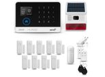 Huxgo HXA003 Sistema Di Allarme Casa Wifi + Gsm 2G Con Sirena Wireless, Sistema Di Allarme Con 1X Sensore Di Movimento E 9X Sensore Porta-Finestra, Sistema Di Allarme Per Appartamento, Casa, Ufficio, Tuya Smartlife App