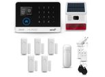 Huxgo HXA003 Sistema Di Allarme Casa Wifi + Gsm 2G Con Sirena Wireless, Sistema Di Allarme Con 1X Sensore Di Movimento E 5X Sensore Porta-Finestra, Sistema Di Allarme Per Appartamento, Casa, Ufficio, Tuya Smartlife App