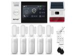 Huxgo HXA007 Sistema Di Allarme Casa Wifi + Gsm 2G Con Sirena Wireless, Sistema Di Allarme Con 5X Sensori Di Movimento E 5X Sensori Porta-Finestra, Sistema Di Allarme Per Appartamento, Casa, Garage, App Tuya Smartlife
