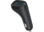 Estuff Infinite - Alimentatore Per Auto - 100 Watt - 3 A - Qc 3.0, Pd 3.0 - 3 Porte Di Uscita (24 Pin USB-C, Usb Tipo A)