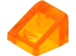 Lego: 100X Mattoncini Inclinati/Pendenza In Arancione Trasparente