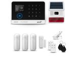 Huxgo HXA003 Sistema Di Allarme Casa Wifi + Gsm 2G Con Sirena Wireless, Sistema Di Allarme Con 3X Sensore Di Movimento E 1X Sensore Porta-Finestra, Sistema Di Allarme Per Appartamento, Casa, Garage, Tuya Smartlife App