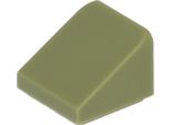 Lego: 100X Mattoncini Inclinati/Pendenza In Verde Oliva