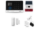 Huxgo HXA003 Sistema Di Allarme Casa Wifi + Gsm 2G Con Sirena Wireless, Sistema Di Allarme Con 1X Sensore Di Movimento E 1X Sensore Porta-Finestra, Sistema Di Allarme Per Appartamento, Casa, Garage, Tuya Smartlife App