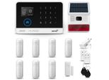 Huxgo HXA003 Sistema Di Allarme Casa Wifi + Gsm 2G Con Sirena Wireless, Sistema Di Allarme Con 7X Sensori Di Movimento E 1X Sensore Porta-Finestra, Sistema Di Allarme Per Appartamento, Casa, Garage, Tuya Smartlife App