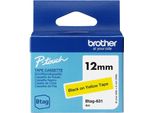 Brother BTAG631 Brother Nastro Adesivo Btag BTAG631, 12 Mm Nero Su Giallo