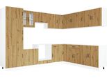 Vidaxl Set Di Armadietti Da Cucina Da 14 Pezzi Lucca Artisan In Legno Di Rovere