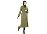 Cappotto Donna Trench Giacca Khaki 48 Cappotto Lungo V-669