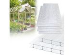 Hengda 10X Lastre A Doppia Parete 8 Mm Tagliabili 121X60,5 Cm Policarbonato 7,3M² Resistente Ai Raggi Uv Trasparente Lastre A Doppia Parete Lastre Per Serre Lastre A Più Pareti
